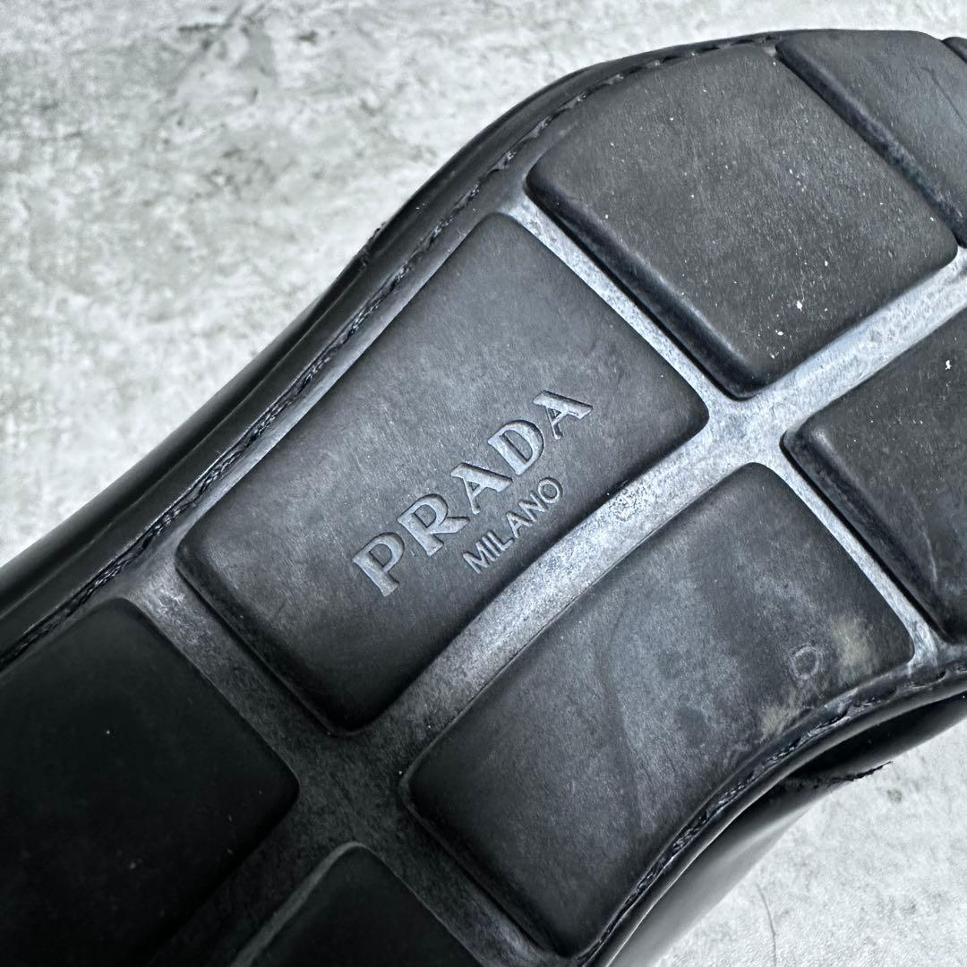 靴 00s PRADA archive leather driving shoes