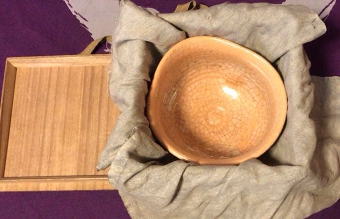 茶道具　小川長楽　長楽焼　茶碗☆共箱付き☆