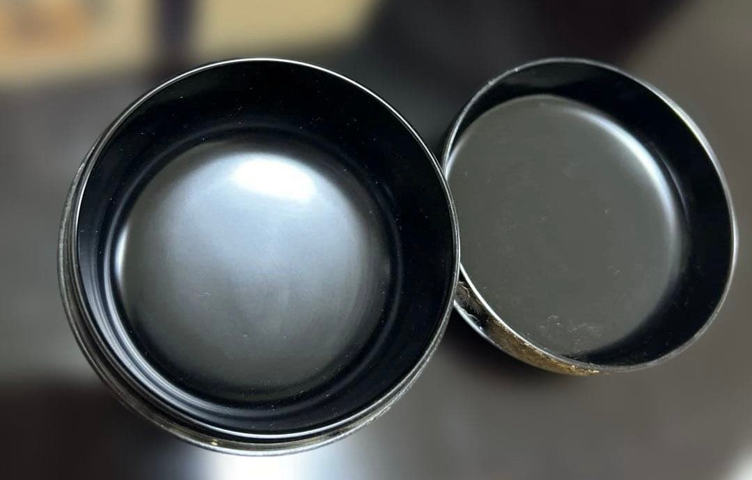 棗　伝統工芸師　廣道(大関廣)刻　沈金老松蒔絵　平棗　共箱