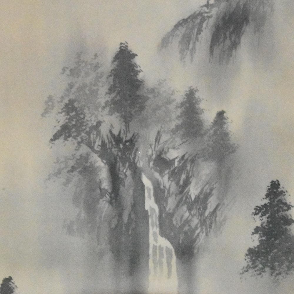 翠峰画 水墨画 山水風景 掛け軸 掛軸 山水図 日本画