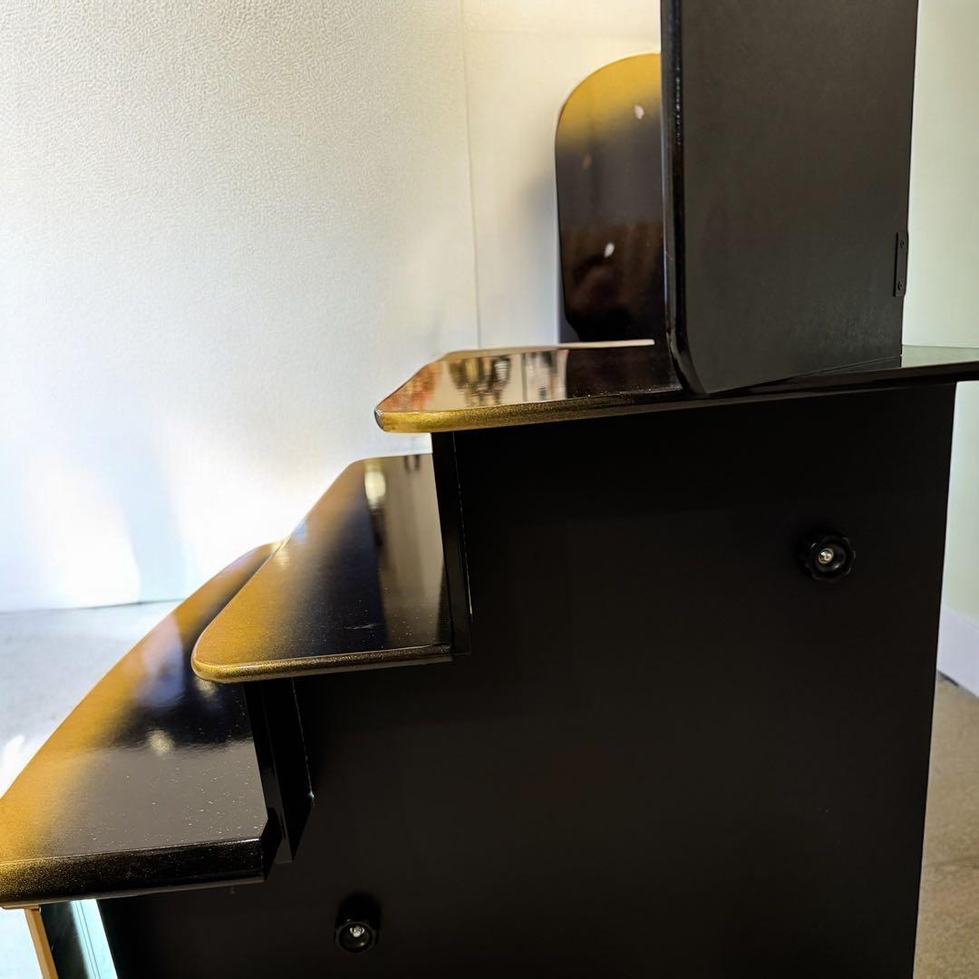 専用　お雛様　台のみ　木製　漆黒　漆塗　三段式ひな壇