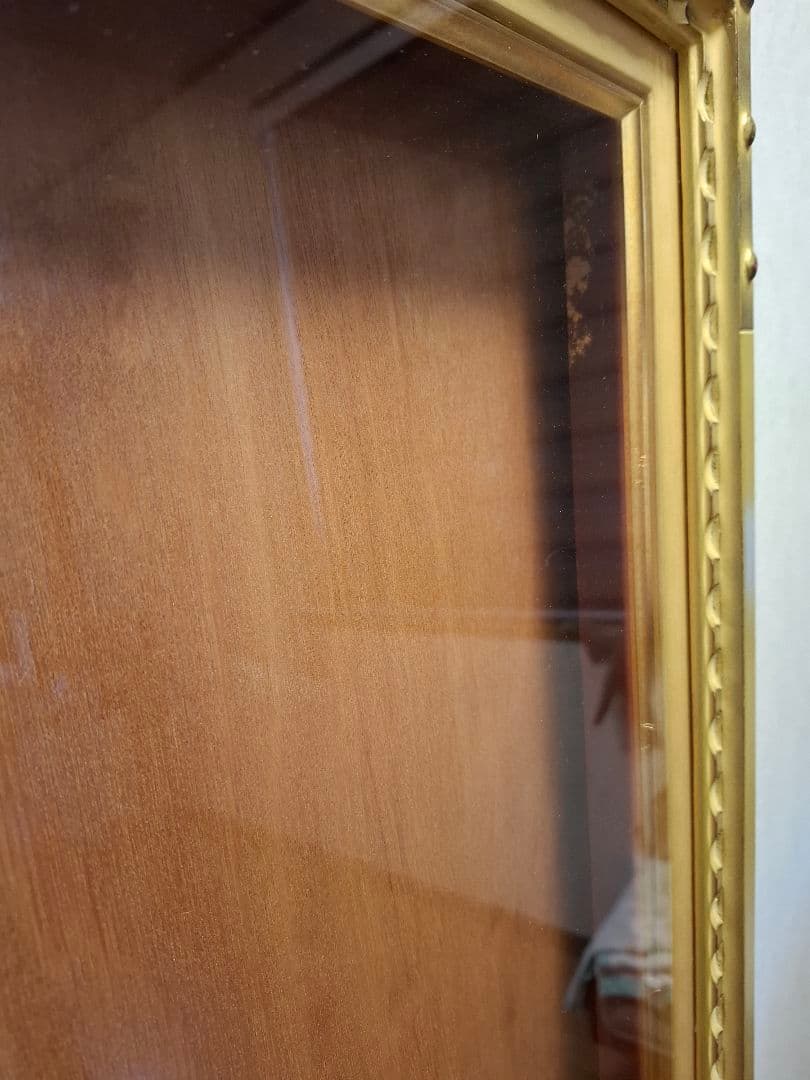 ゴールド木製油彩額大きめアンティーク調外148×98×7内138×87×2箱あり