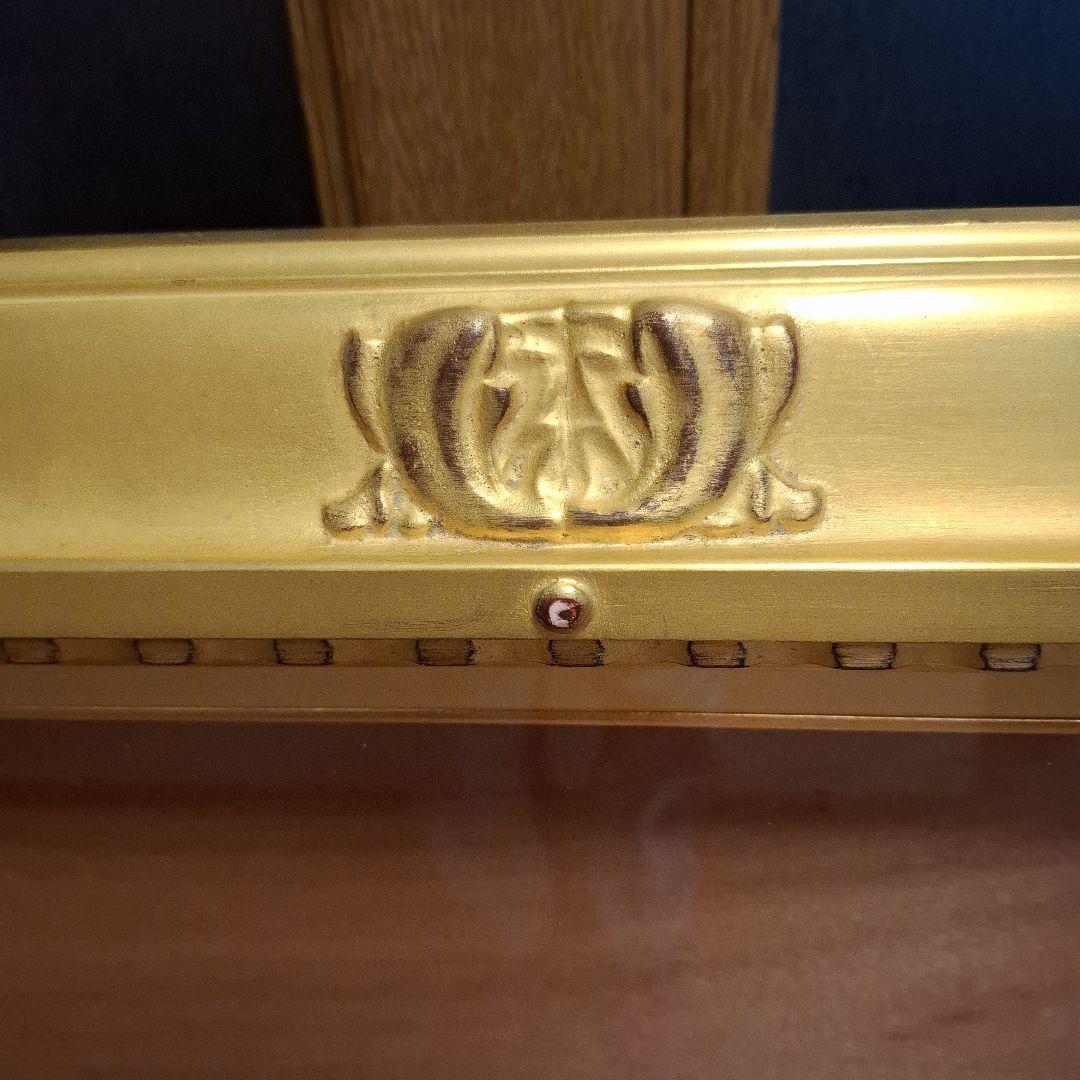 ゴールド木製油彩額大きめアンティーク調外148×98×7内138×87×2箱あり