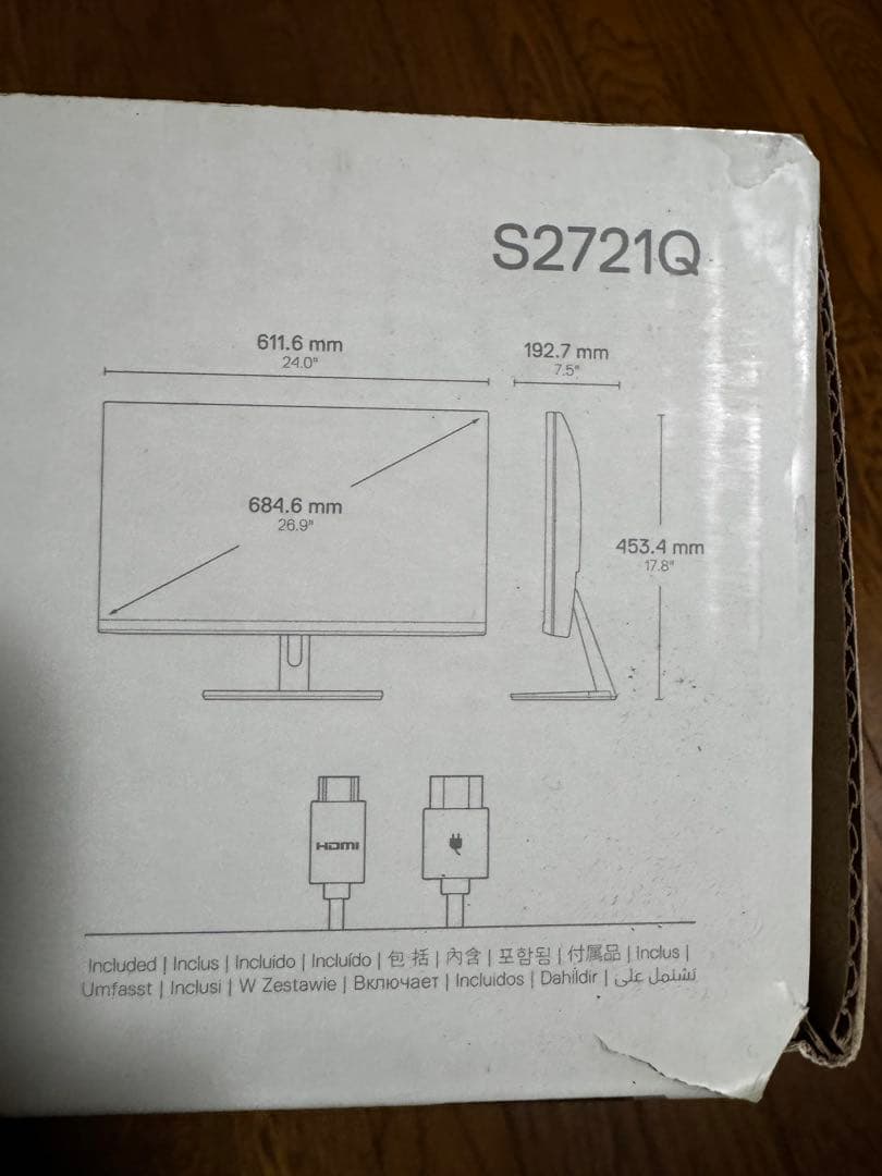 ①DELL　S2721Q　27インチ　4K　ディスプレイ　モニター