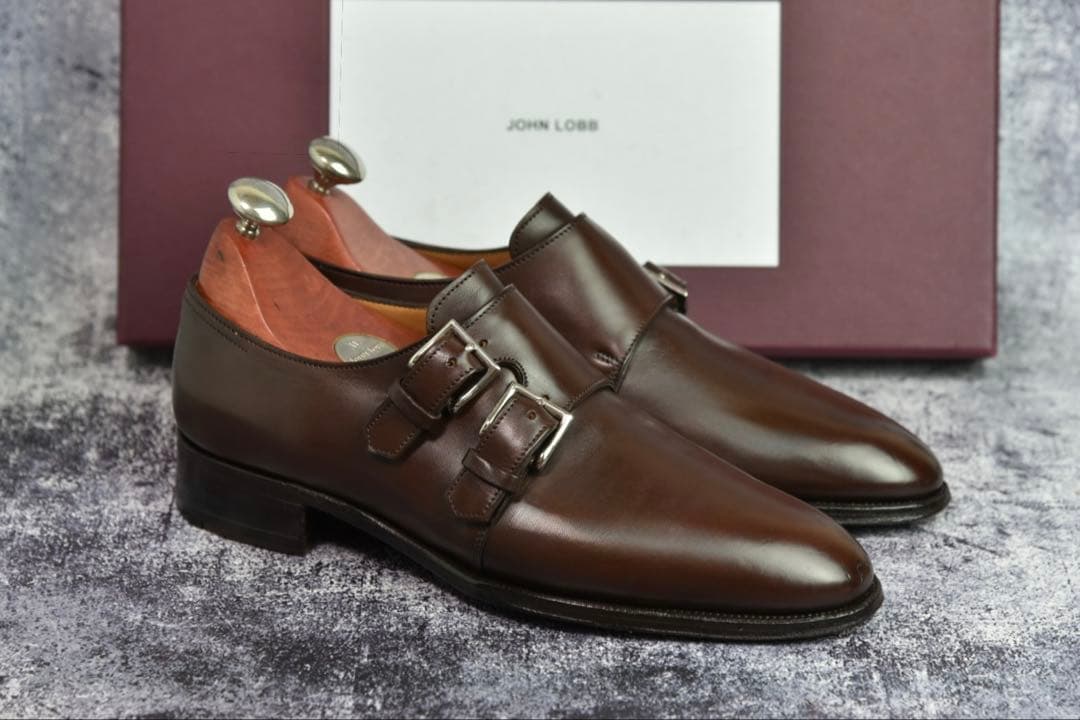 ジョンロブ　ナセビー　5D　ダークブラウン　7000ラスト　木製ツリー付