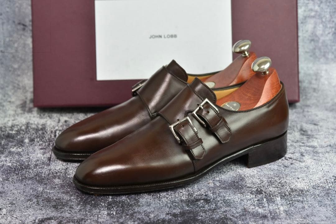 ジョンロブ　ナセビー　5D　ダークブラウン　7000ラスト　木製ツリー付