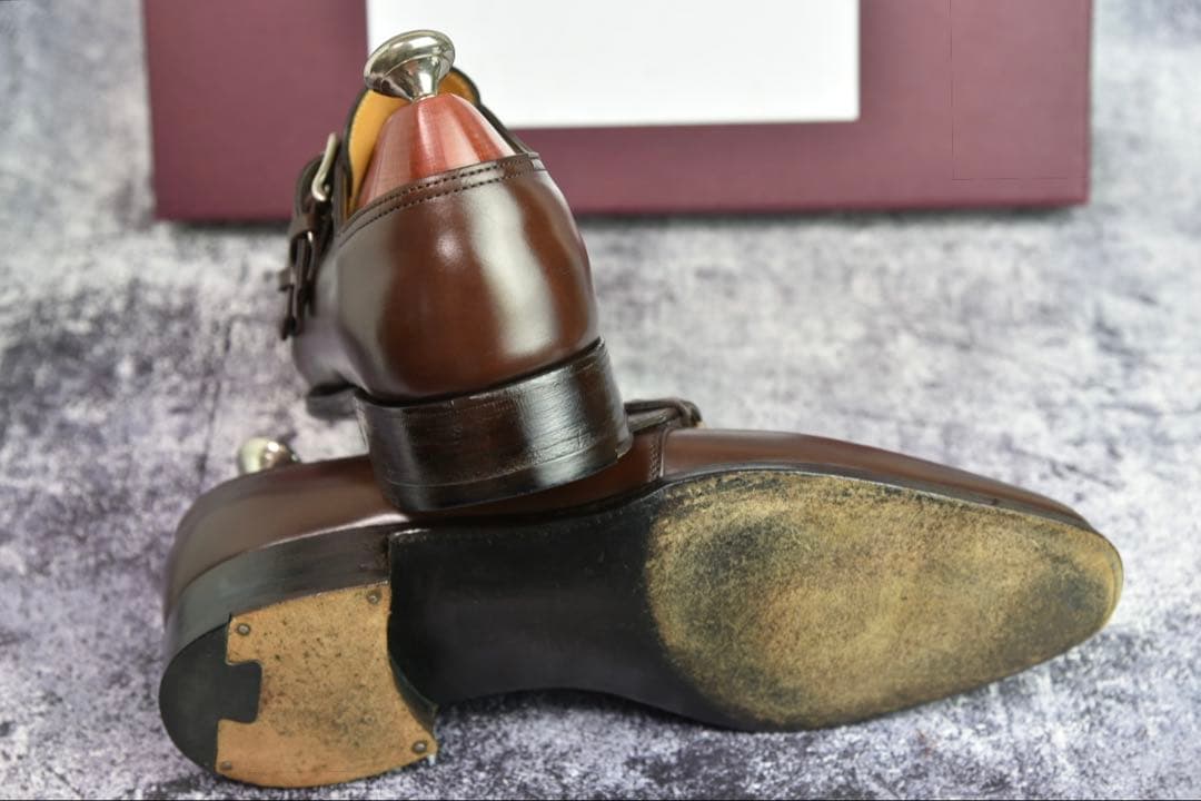 ジョンロブ　ナセビー　5D　ダークブラウン　7000ラスト　木製ツリー付