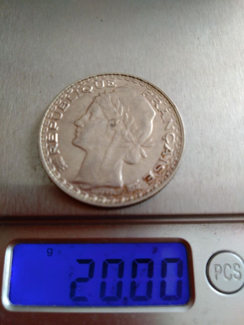 フランス 1931年 1ピアストル 銀貨