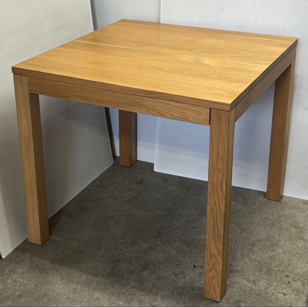 ☆MUJI 無印良品 80cm オーク ダイニングテーブル 無垢材