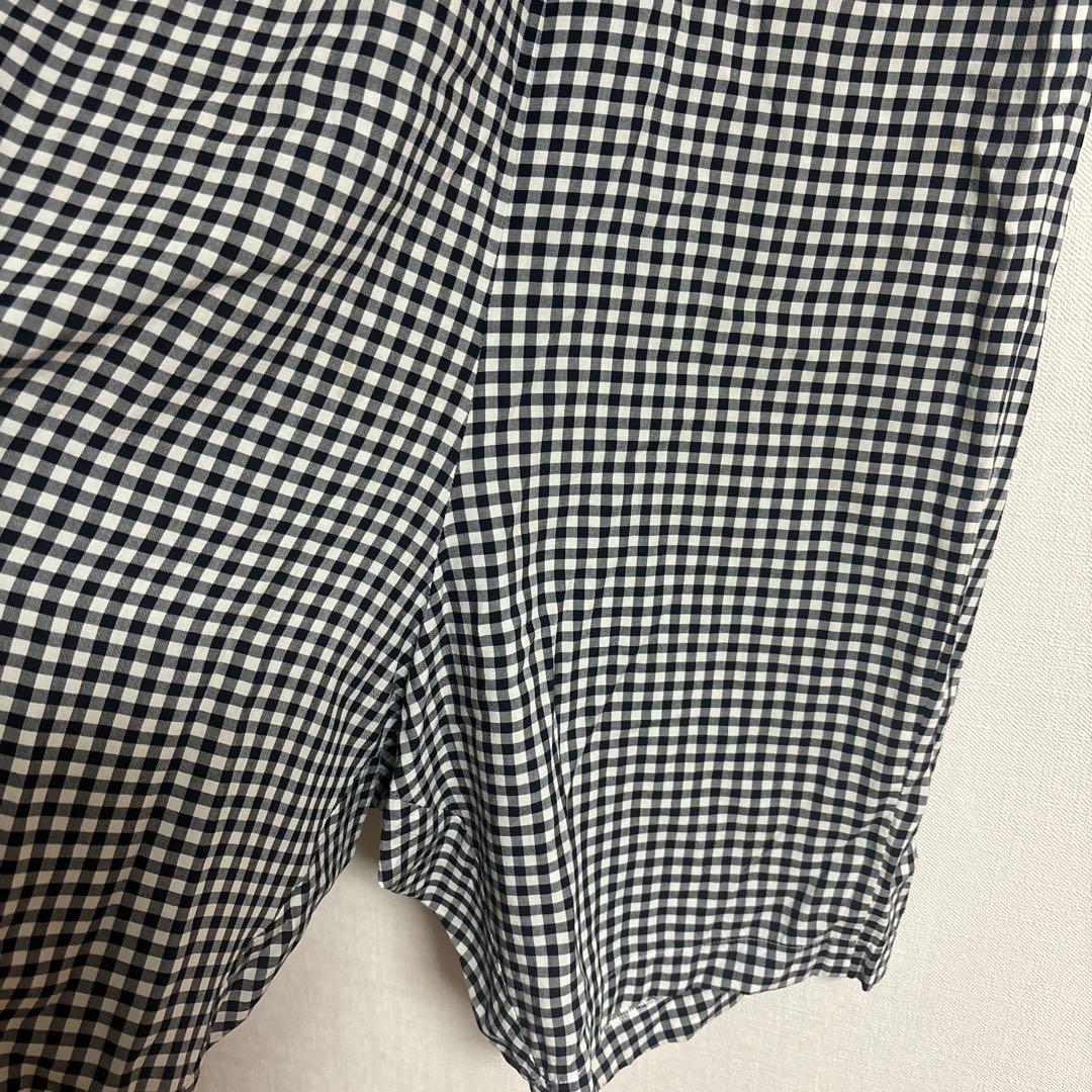 美品●コムデギャルソン●ギンガムチェックペンギン パンツ●サルエル●ブラック