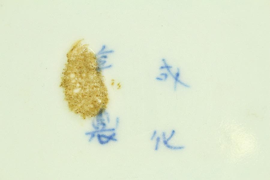 中国美術 青花 龍紋 皿 φ20cm (LC371)