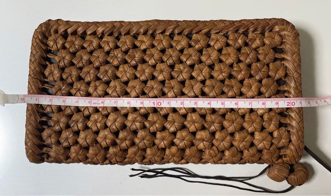 山葡萄　長財布　本革　六角　花結び