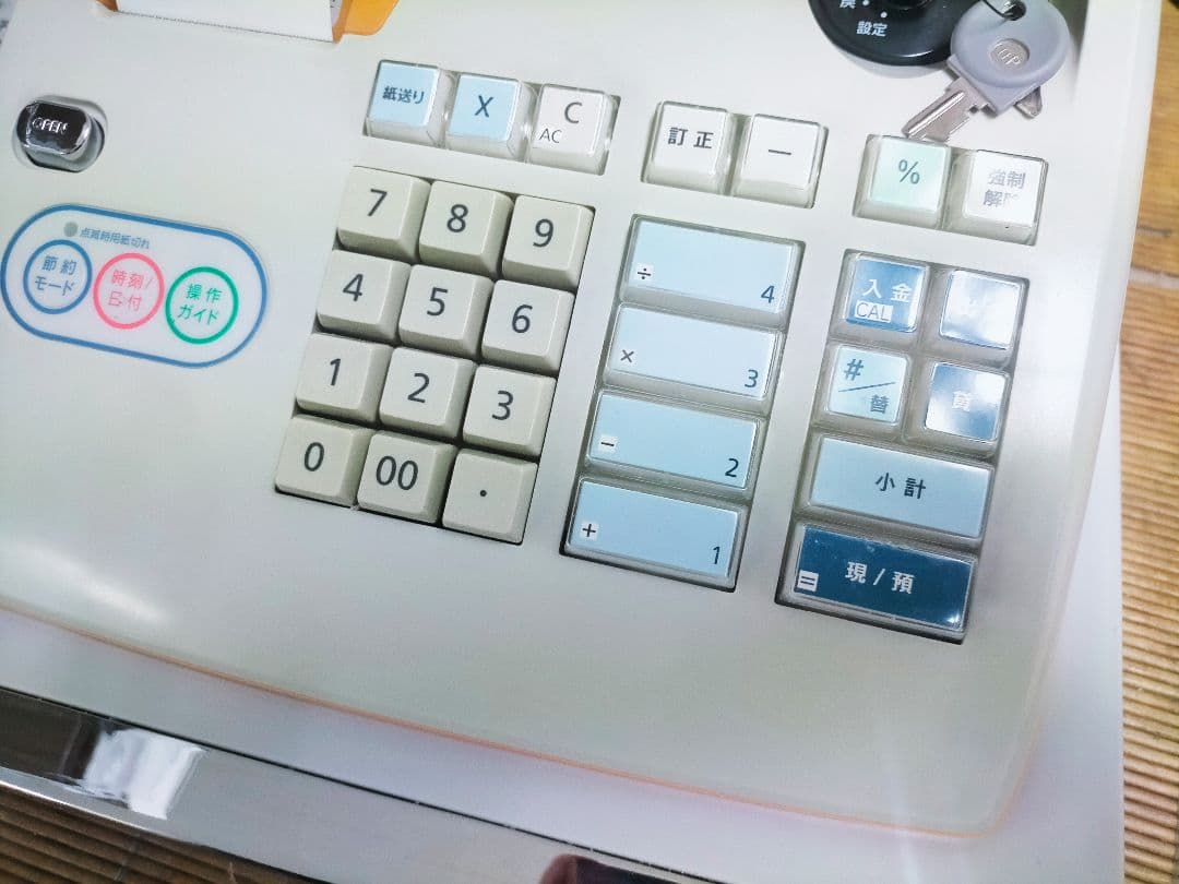 カシオレジスター　TE-M80　中古品　人気機種感熱紙　送料無料　401466