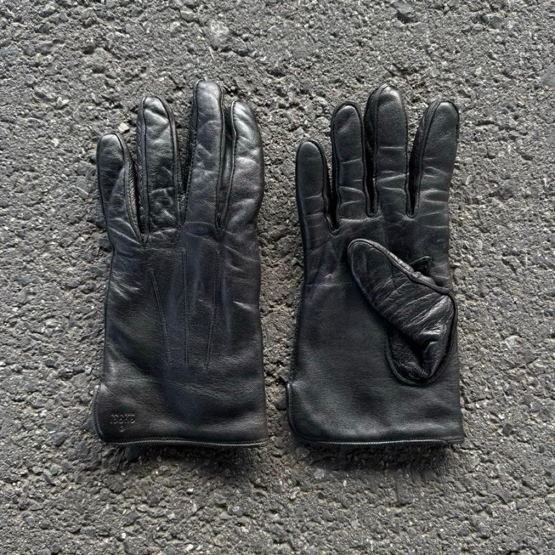 小物 Gucci Genuine Leather Gloves Black