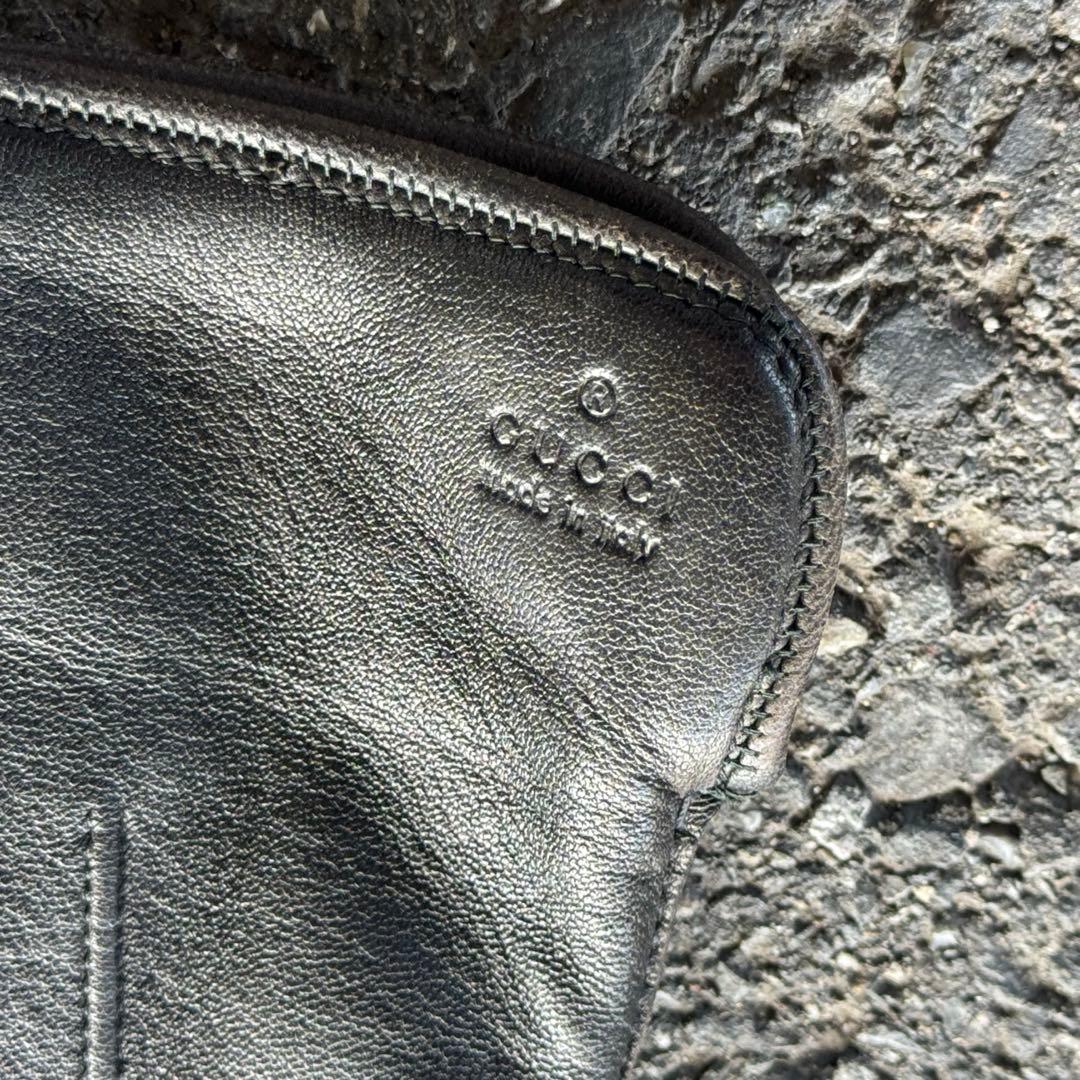 小物 Gucci Genuine Leather Gloves Black