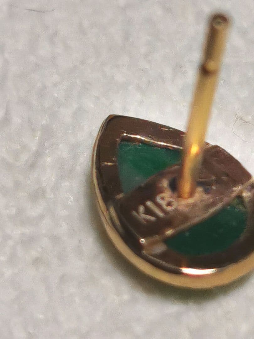 sophia K18 翡翠 ドロップイヤリング