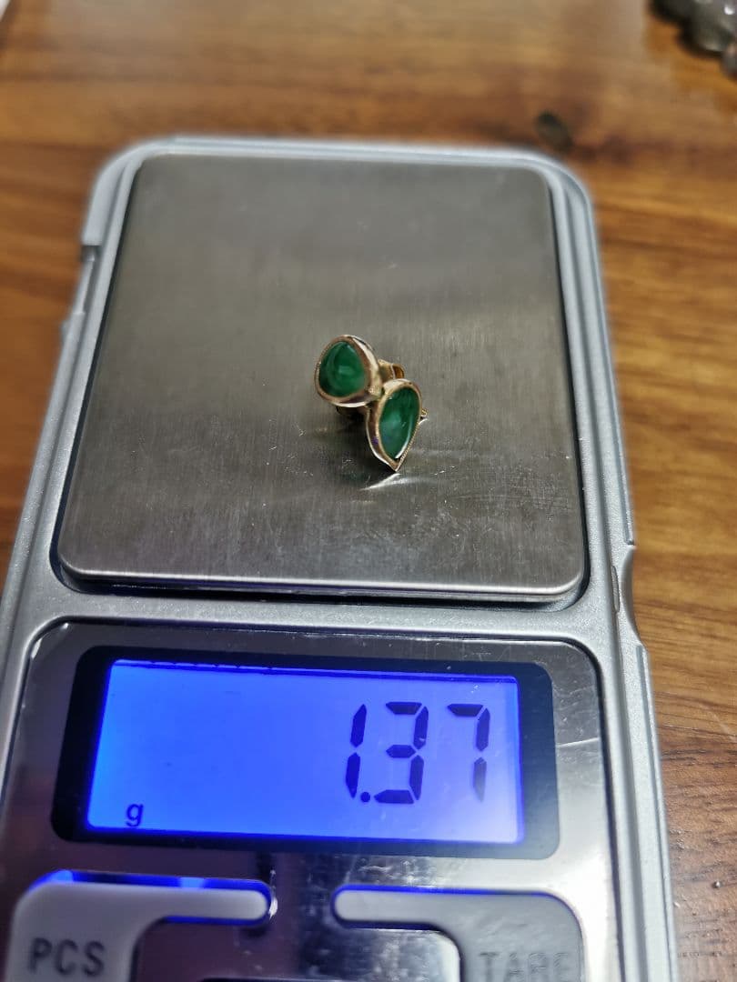 sophia K18 翡翠 ドロップイヤリング