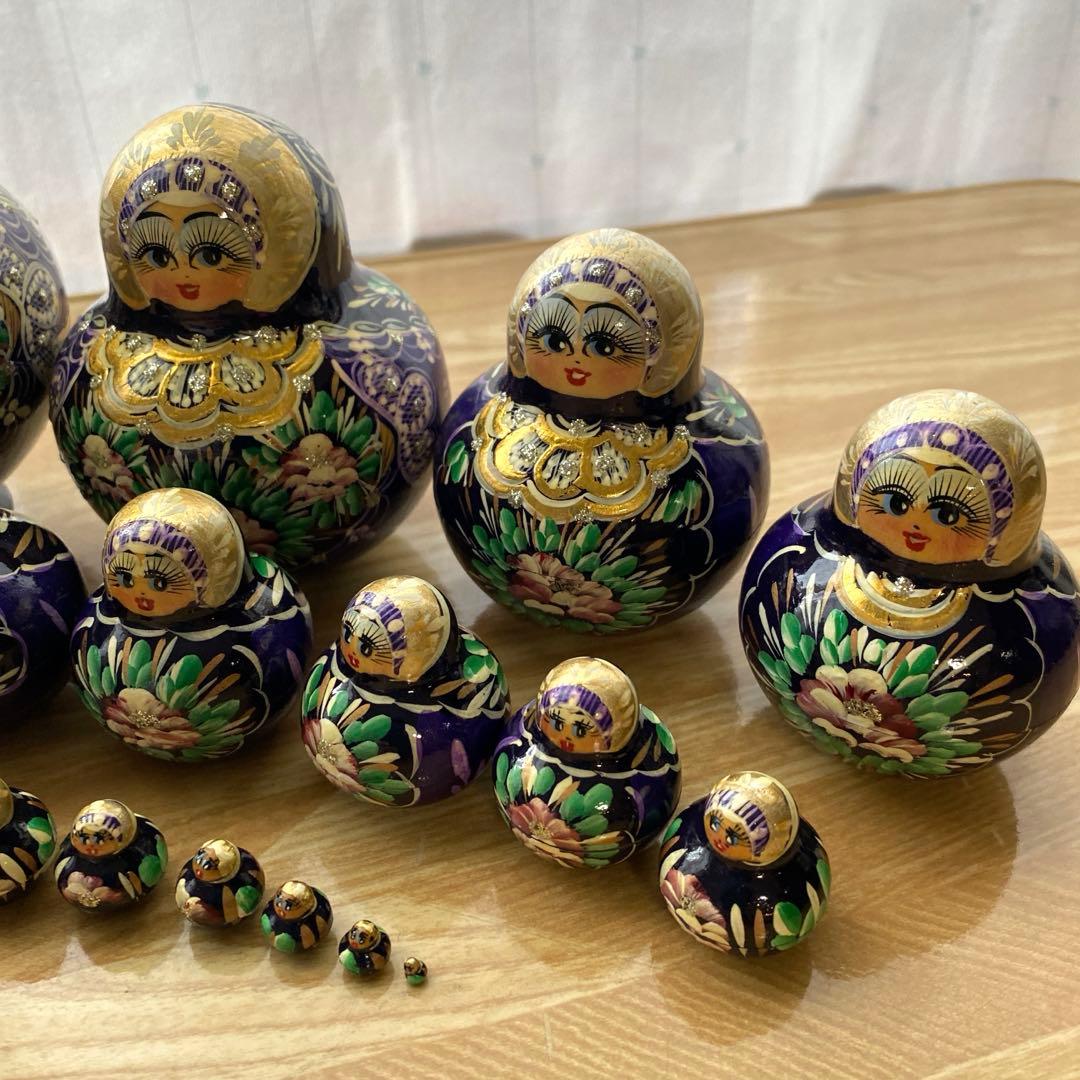 　木製　マトリョーシカ 15個セット　美品