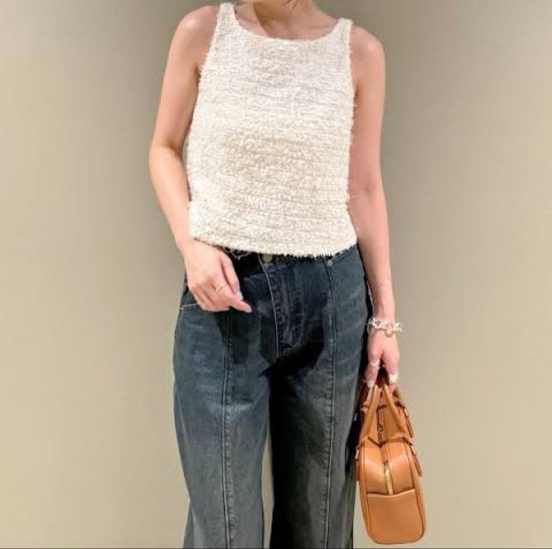 snidel スナイデル　スパンコールタンクトップ