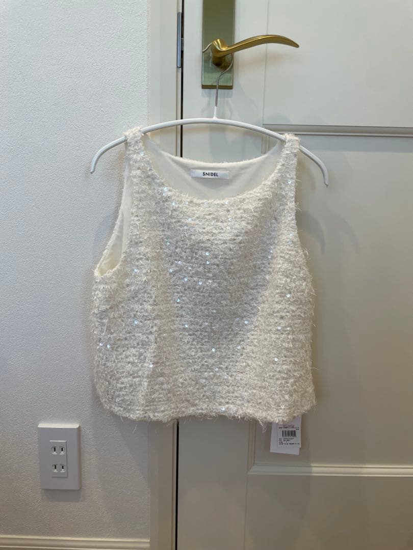 snidel スナイデル　スパンコールタンクトップ