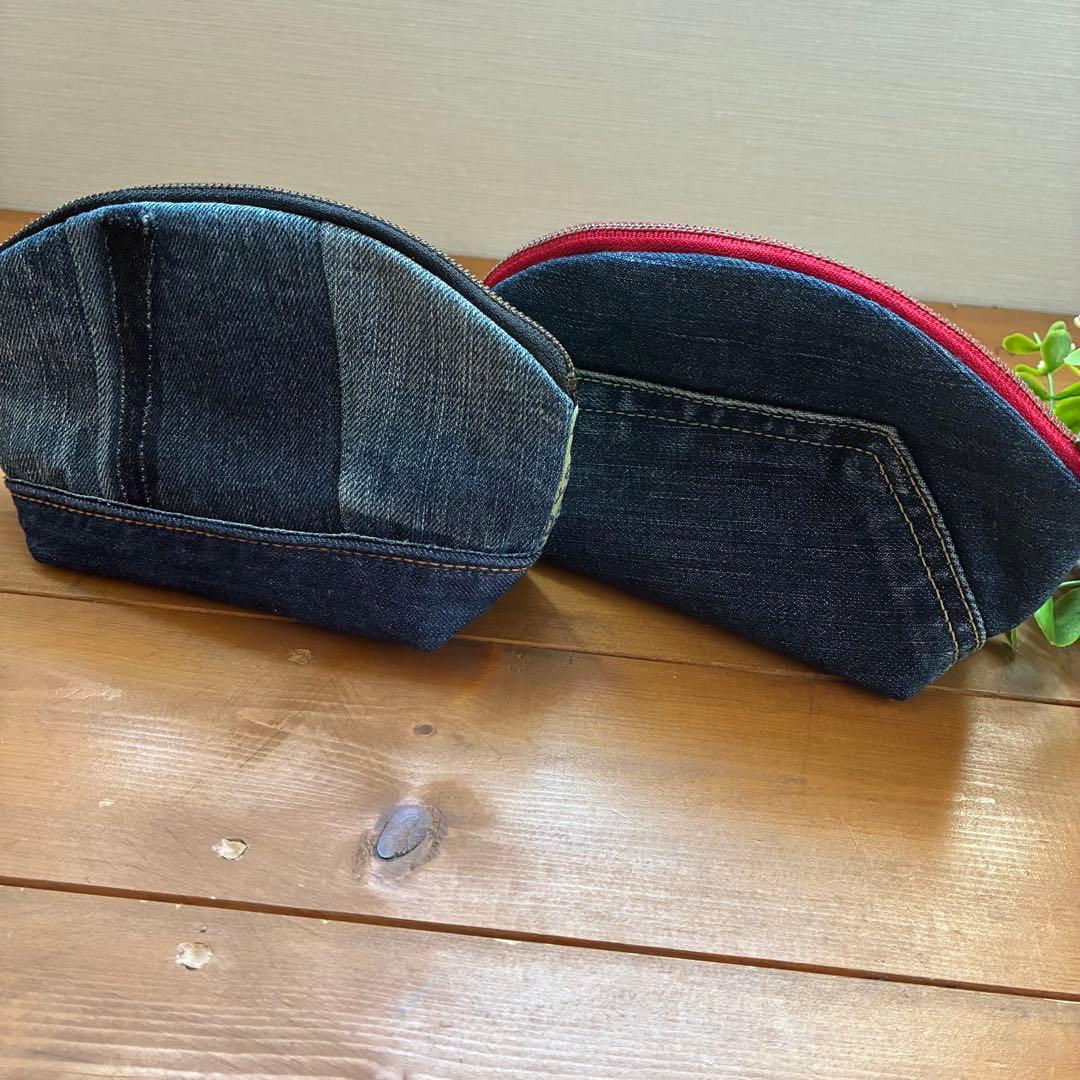 デニムリメイク♥バック♥ポーチ♥ハンドメイド