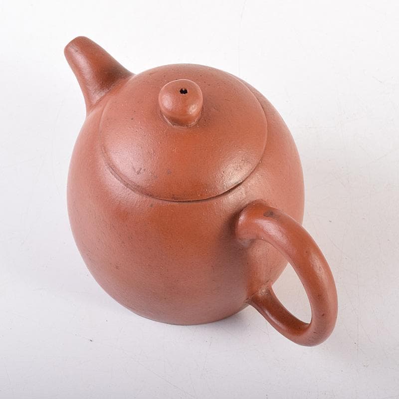 中国　孟臣製　君子之交談如水　紫砂　朱泥　急須　茶壷　C　R7876