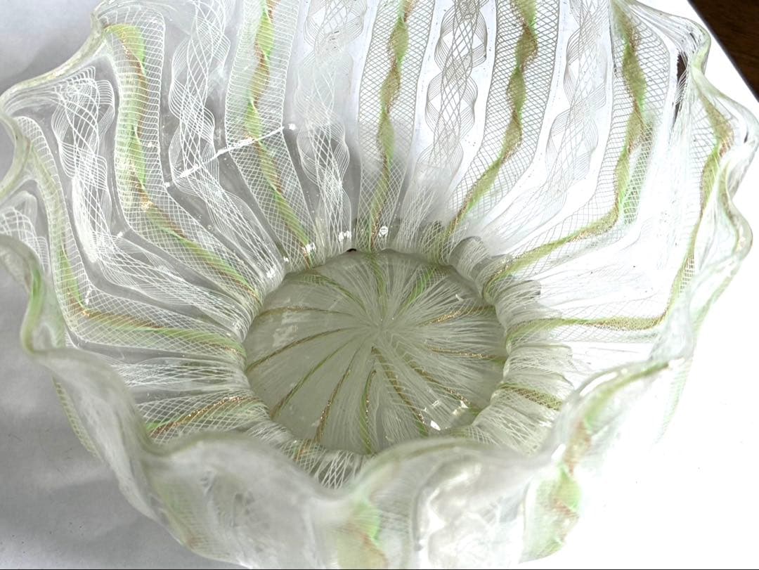 アンティーク　ベネチアングラス　ムラノ　レース