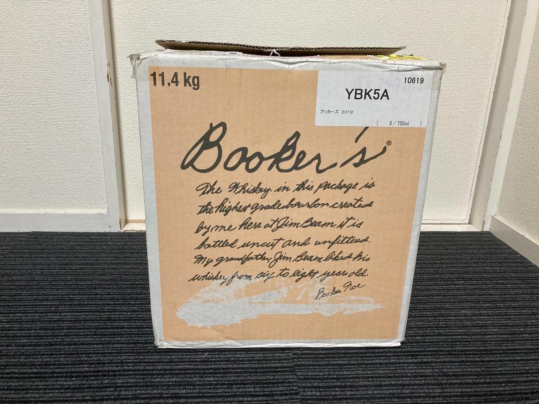 ブッカーズ 2019-01E 6年3ヶ月熟成 62.95% 6本入り1ケース