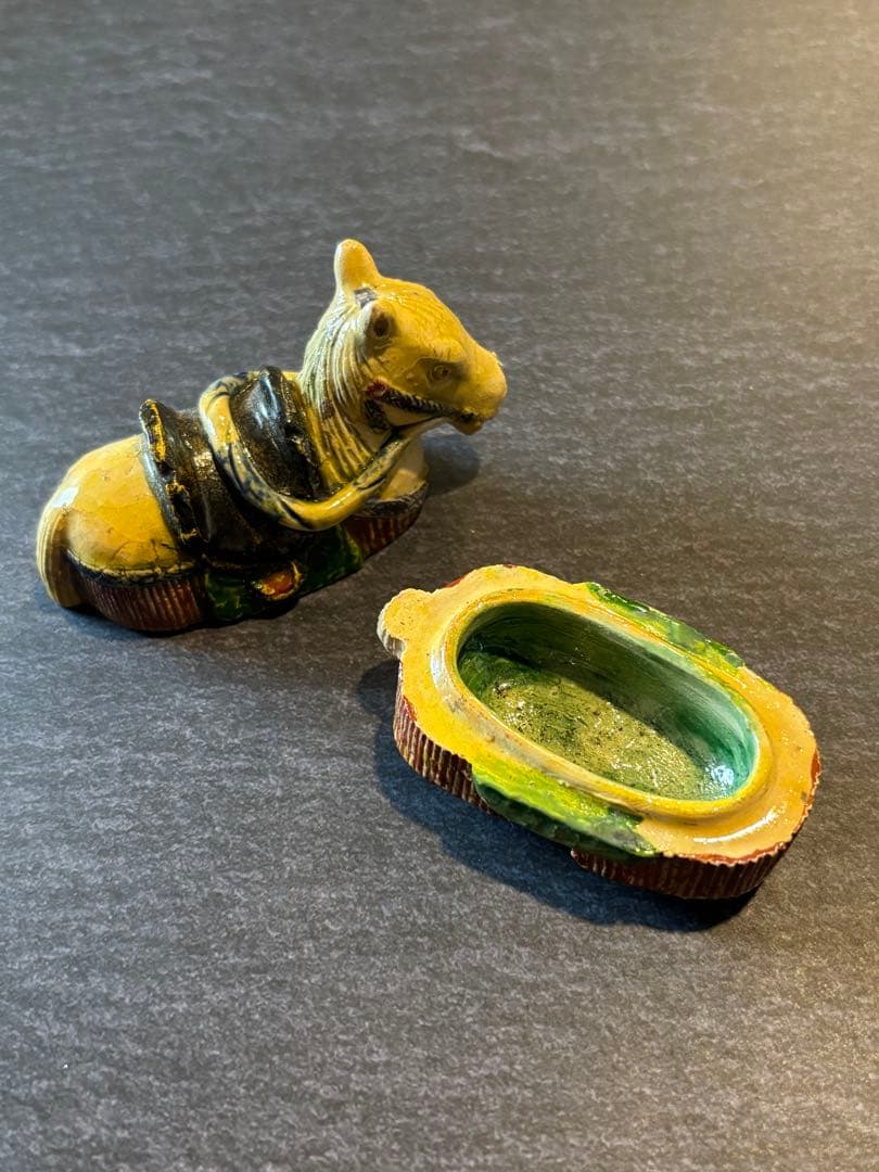 香合　馬　後楽園焼