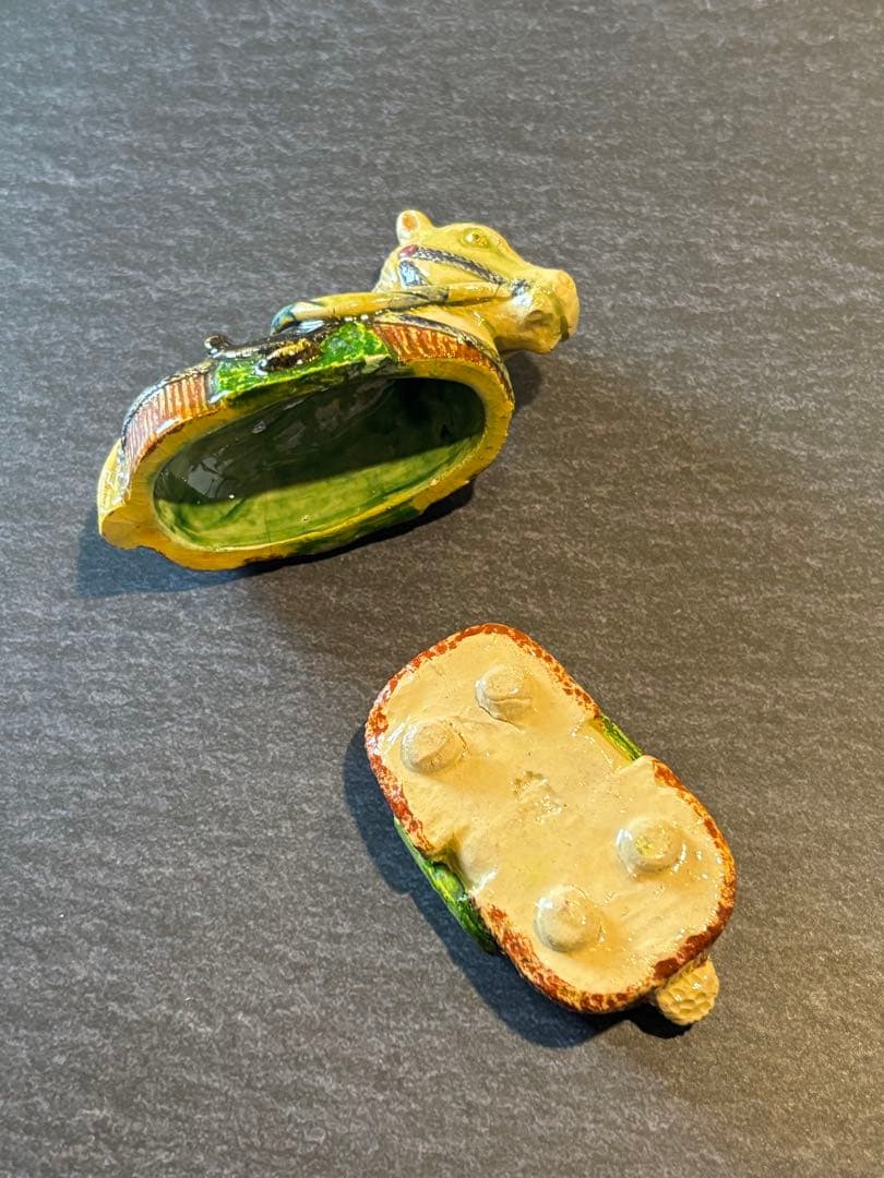 香合　馬　後楽園焼