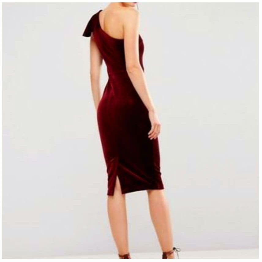 ワンショルダードレス★ベロアドレス★(2回着用) UK10 Mサイズ