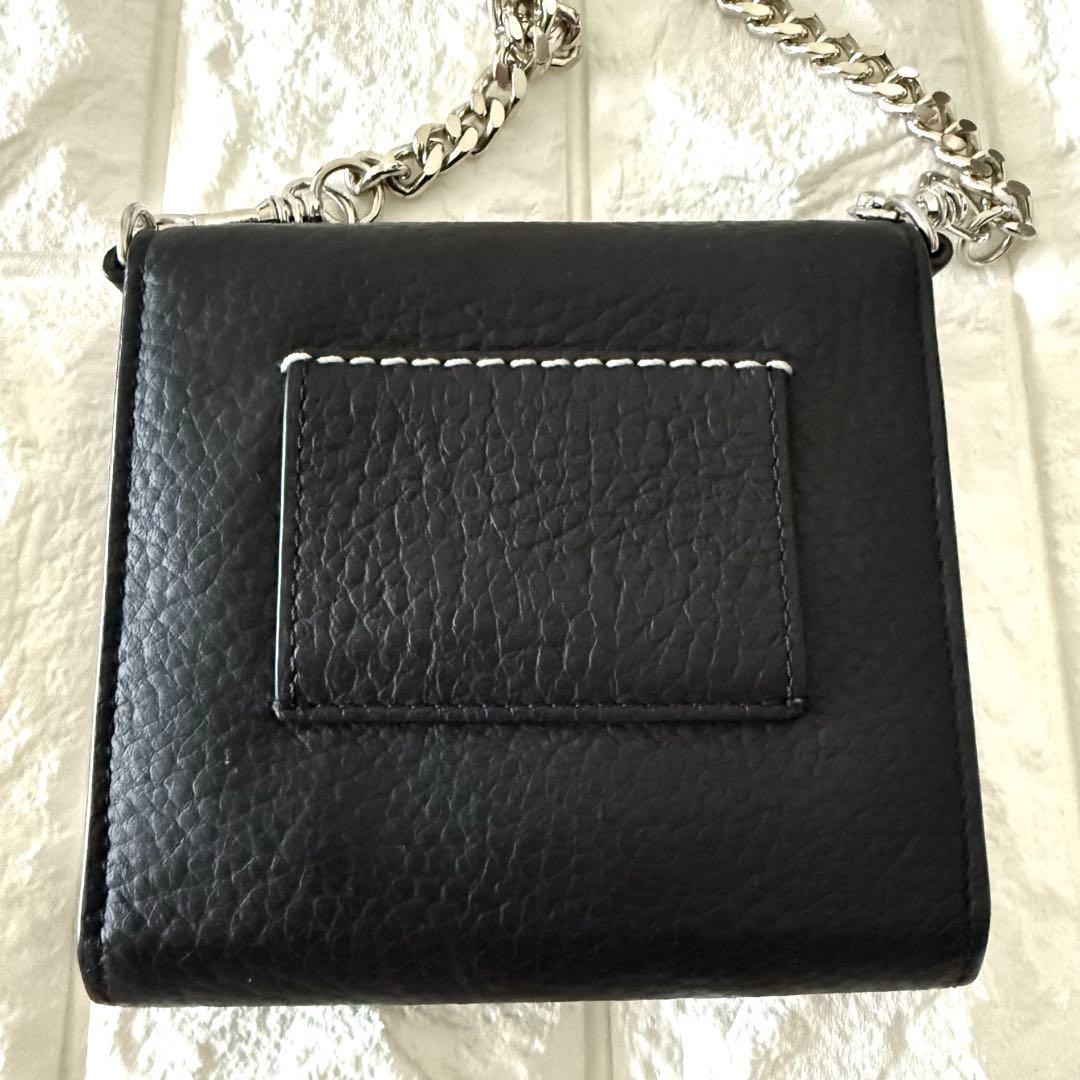 美品✨MM6 メゾンマルジェラ ミニ財布 黒 チェーン S54UI0126 P4