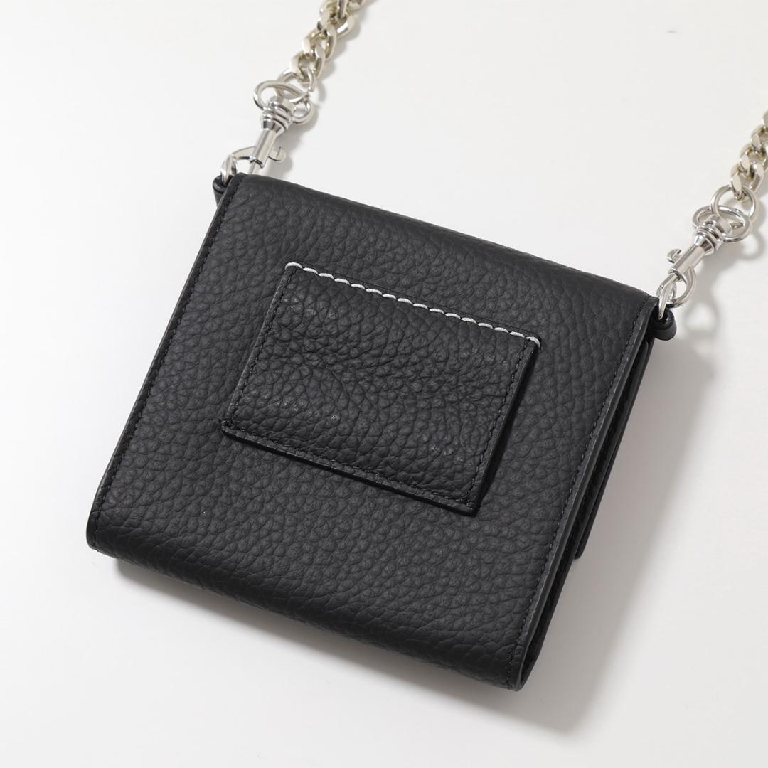 美品✨MM6 メゾンマルジェラ ミニ財布 黒 チェーン S54UI0126 P4