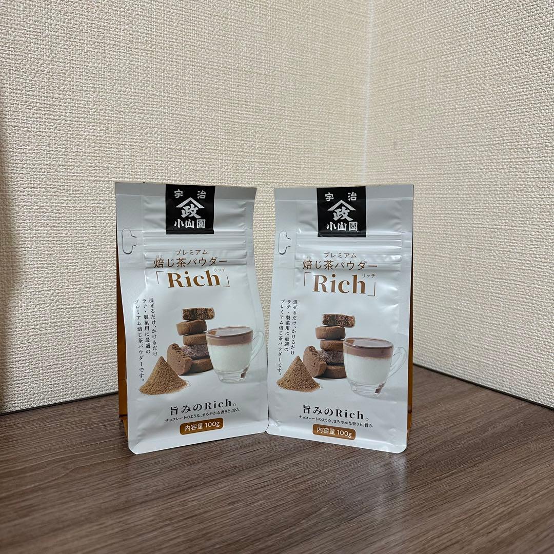 山政小山園 ほうじ茶パウダーRICH 100g袋 x 6セット