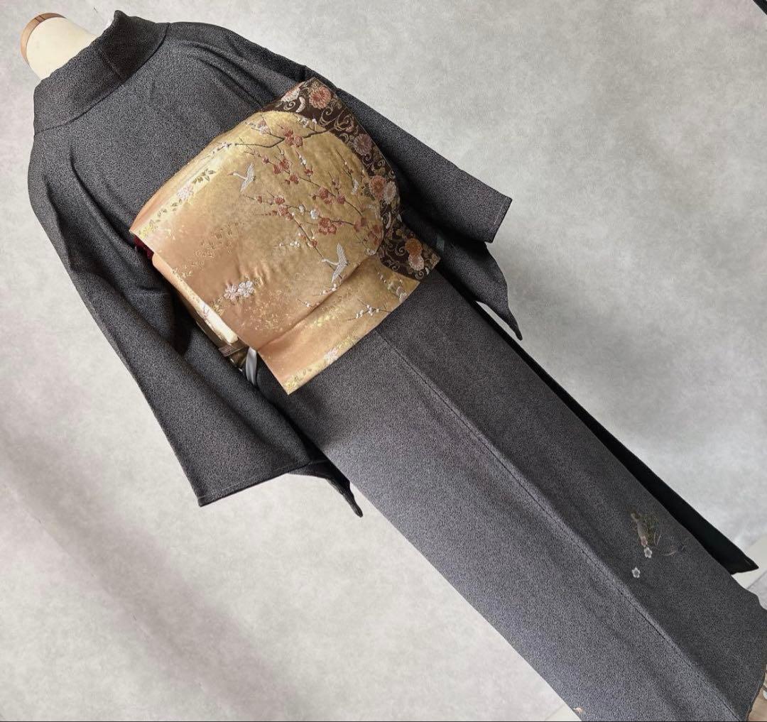 値下げ　訪問着　４点セット　正絹　さが美　帯　帯締め　帯揚げ