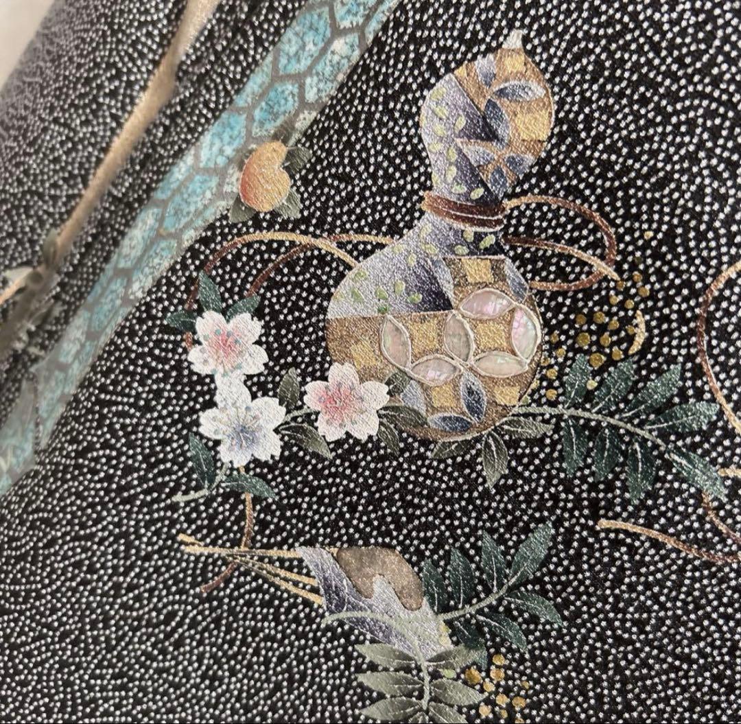 値下げ　訪問着　４点セット　正絹　さが美　帯　帯締め　帯揚げ