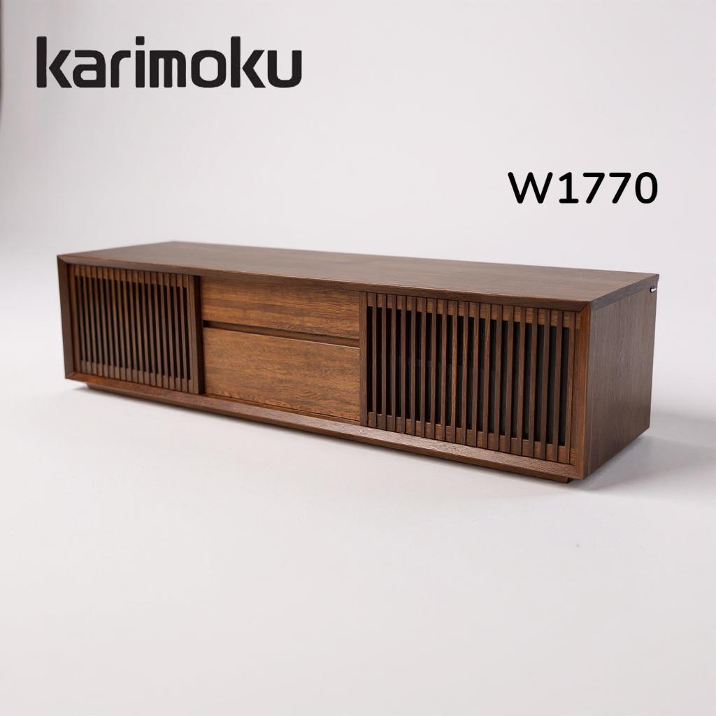 カリモク テレビボード 幅177cm QU6067 モカブラウン オーク