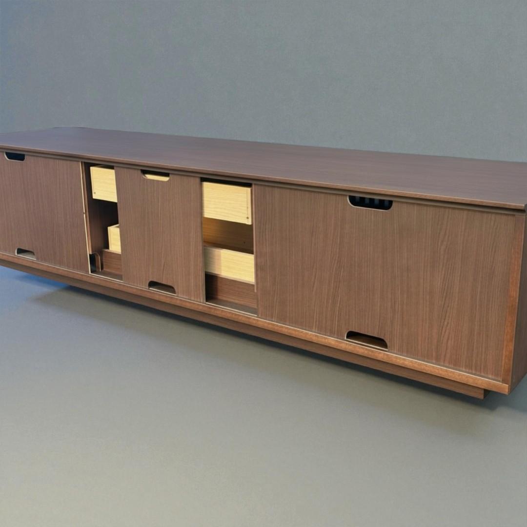 カリモク テレビボード 幅177cm QU6067 モカブラウン オーク