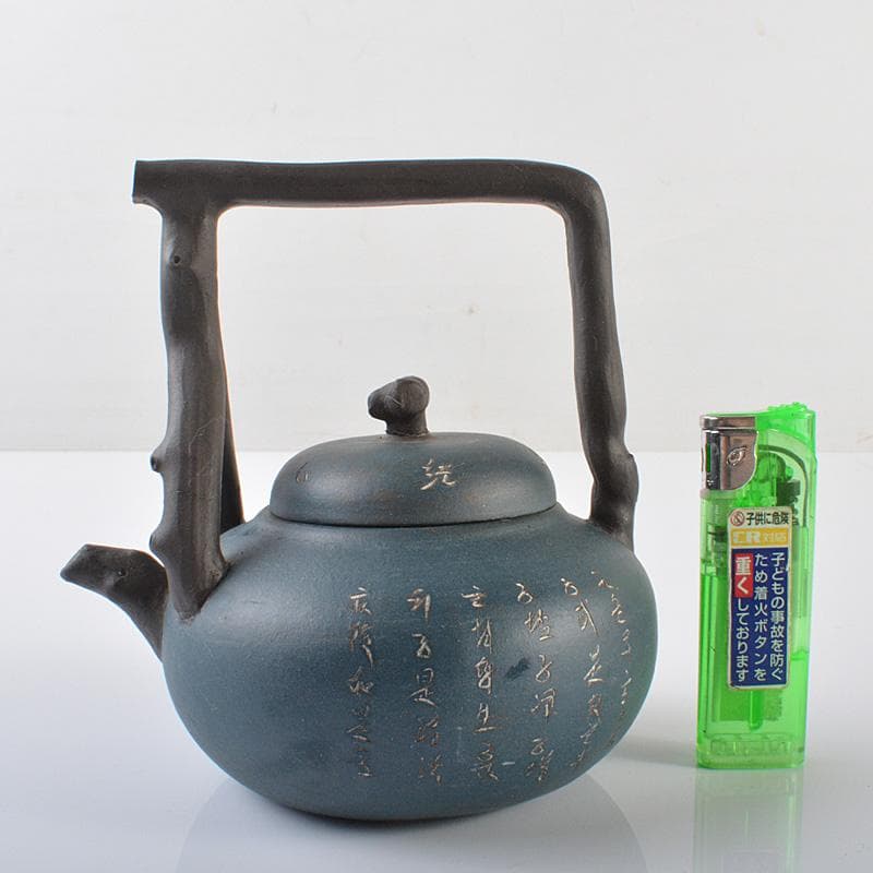 中国　紫砂　青泥　急須　茶壷　在銘　C　R6215