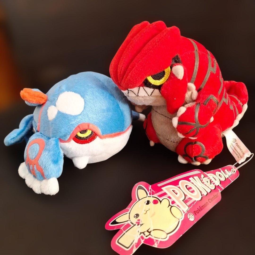 タグ付き　ポケモンセンター　カイオーガ　グラードン　ポケドール　ぬいぐるみ
