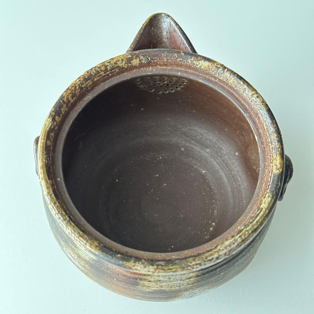 福田一楽 備前 茶器 窯変 宝瓶 松ぼっくり