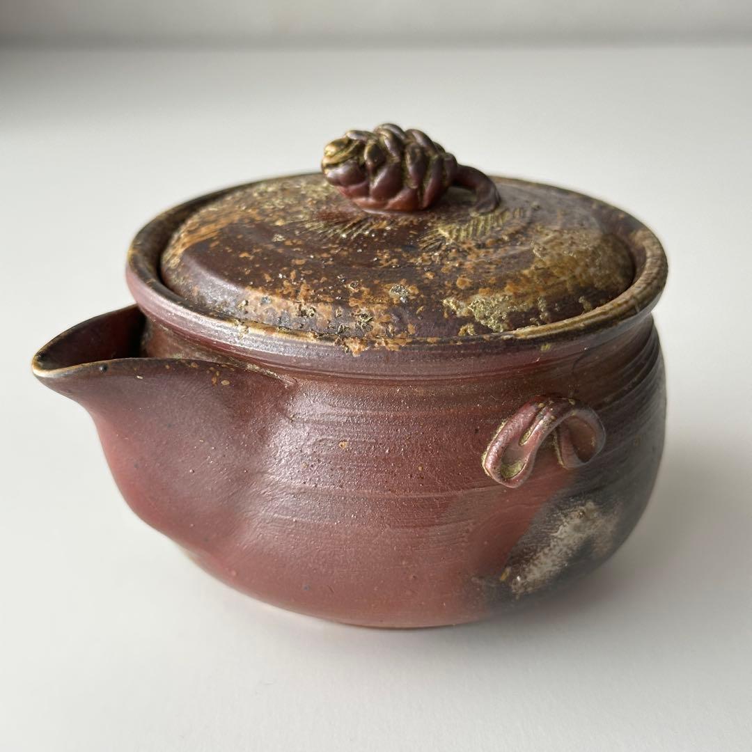 福田一楽 備前 茶器 窯変 宝瓶 松ぼっくり
