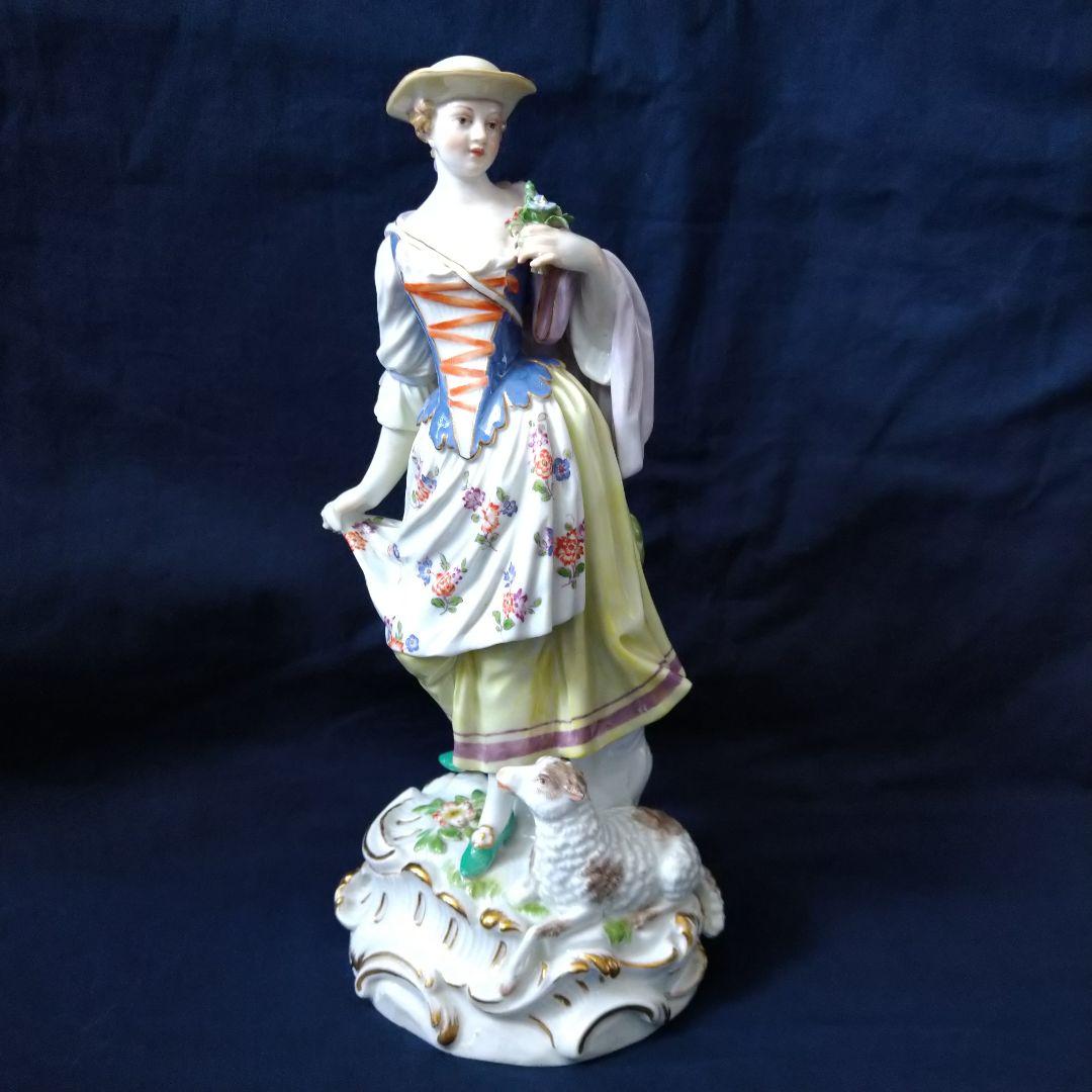 ブラックベルト✤マイセン(Meissen)フィギュリン✤『羊飼いの女性』✤