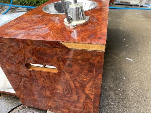 木目調収納付きシンク家具 キャンピングキット　８ナンバー