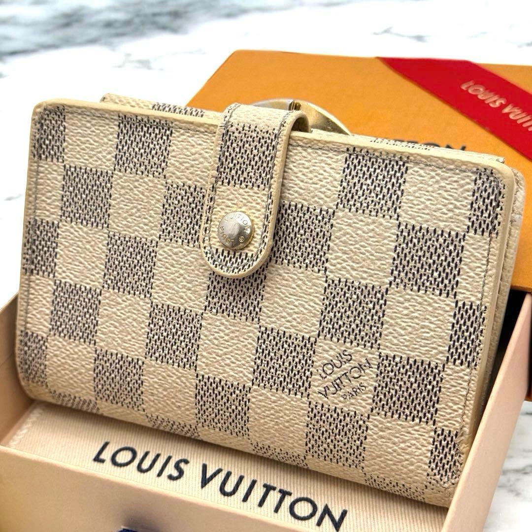 【新型】ルイヴィトン　ダミエ　アズール　ヴィエノワ　カード８枚　コンパクト　財布