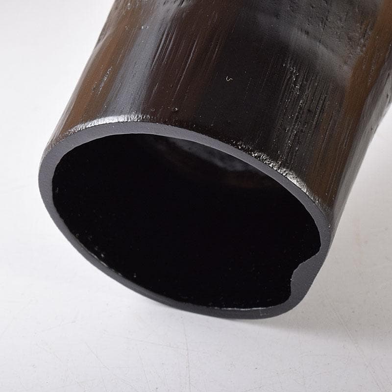 茶道具　平安　竹美斎造　円能斉好　経筒形籠花入　共布共箱　M　R8053