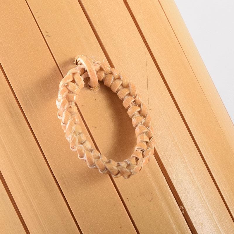 茶道具　平安　竹美斎造　円能斉好　経筒形籠花入　共布共箱　M　R8053