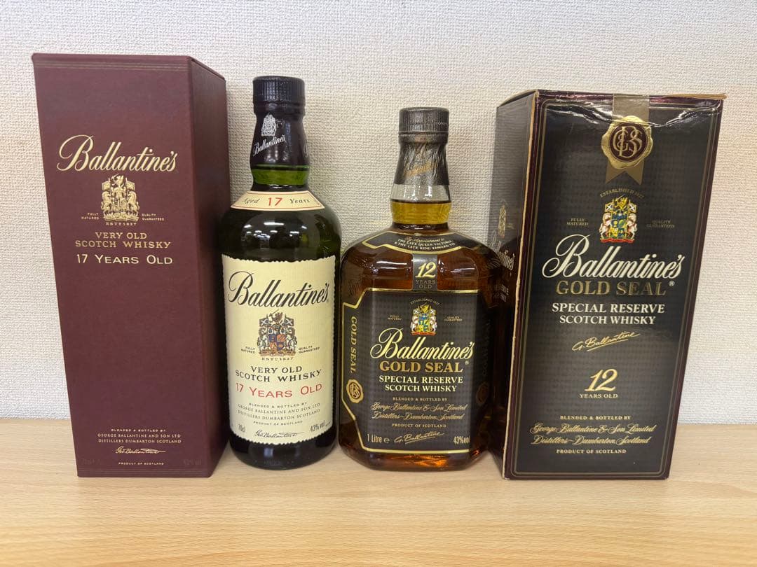 古酒 バランタイン ゴールドシール12年 I000ml 17年 70ml