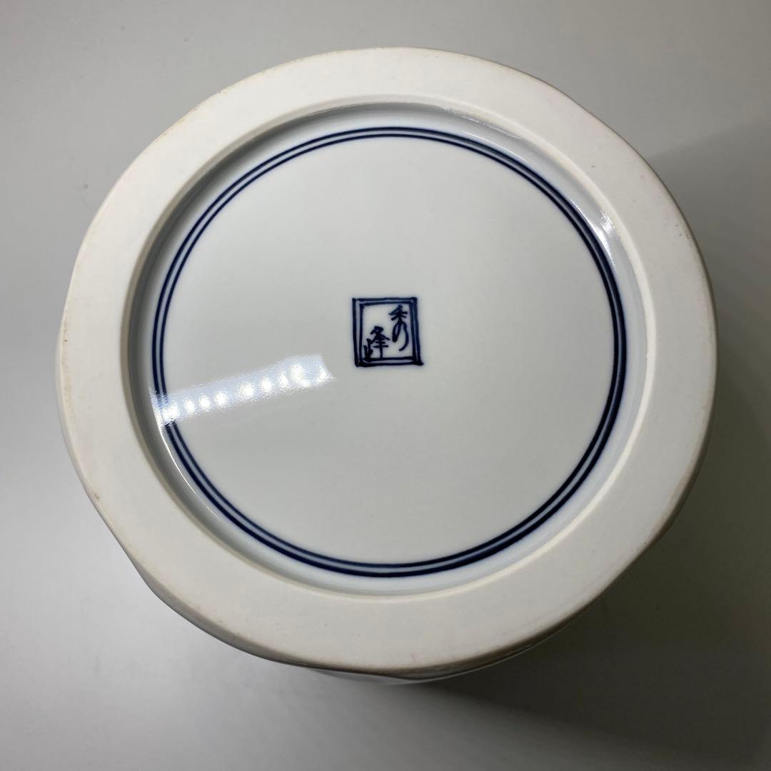 【茶道具】平安秀峰造　色絵祥瑞捻丸文宝水指（共箱）