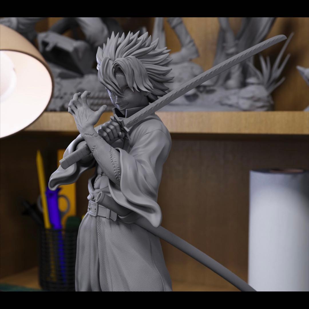 ガレージキット　鬼滅の刃　ガレキ　未塗装未組立　1／6スケール　不死川実弥　鬼滅